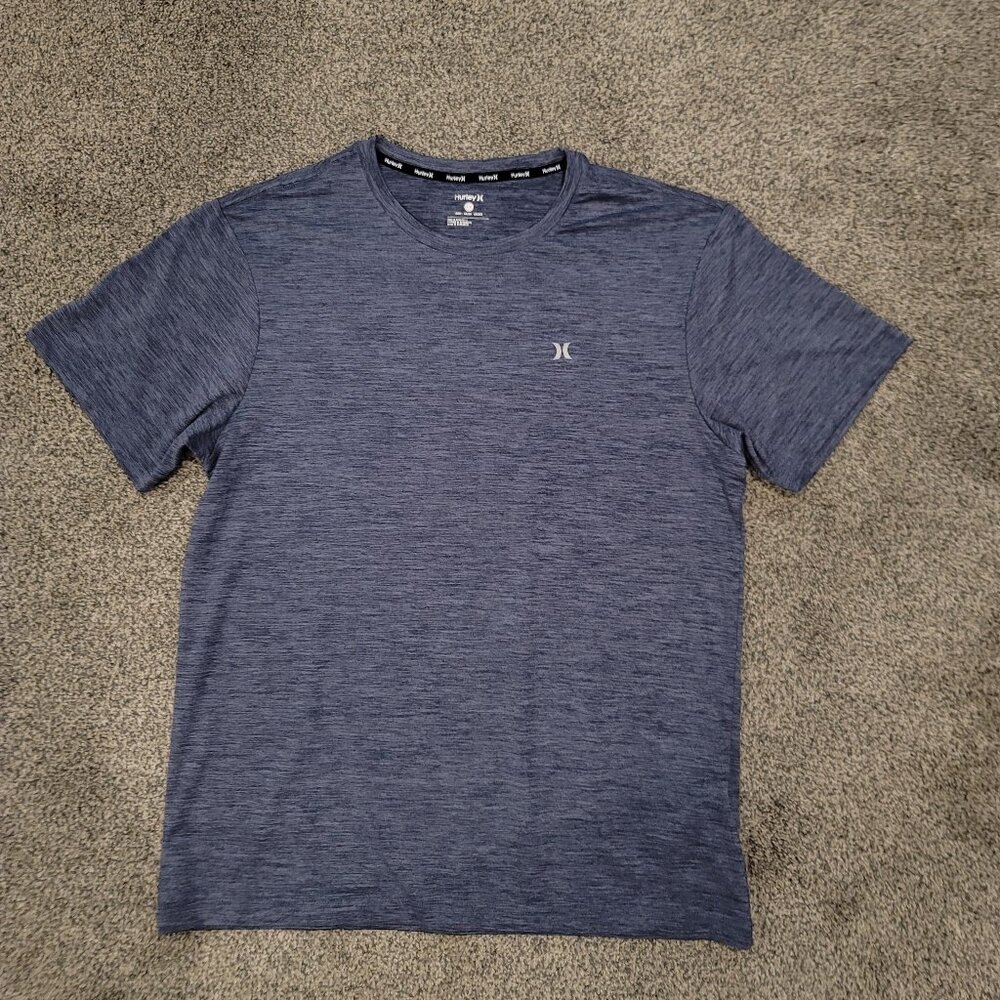 Men's Blue Grey Hurley T-shirt Large